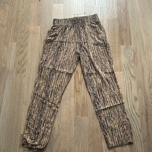 Black and Tan Patterned Pants